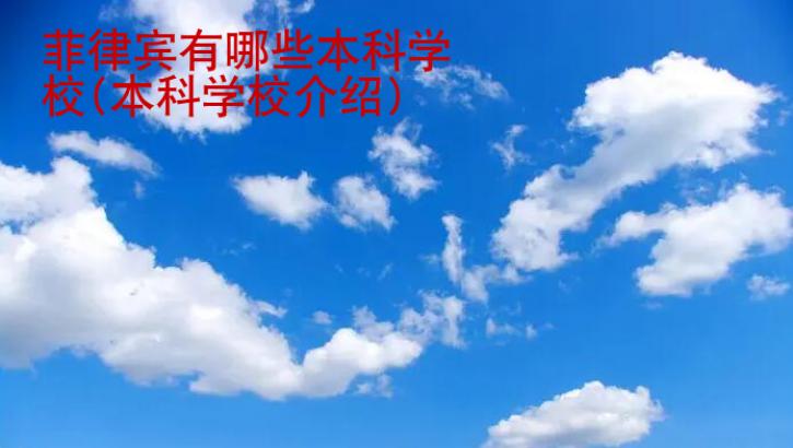 菲律賓有哪些本科學校(本科學校介紹)