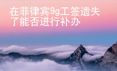 在菲律賓9g<strong>工簽</strong>遺失了能否進(jìn)行補(bǔ)辦