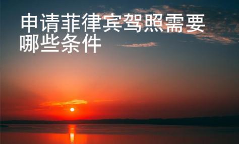 申請(qǐng)菲律賓駕照需要哪些條件