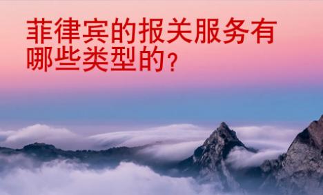 菲律賓的保關(guān)服務(wù)有哪些類型的