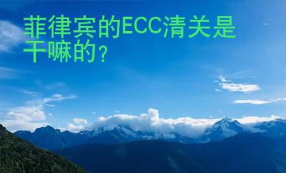 菲律賓的ECC清關(guān)是干嘛的