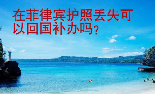 在菲律賓護(hù)照丟失可以回國補(bǔ)辦嗎