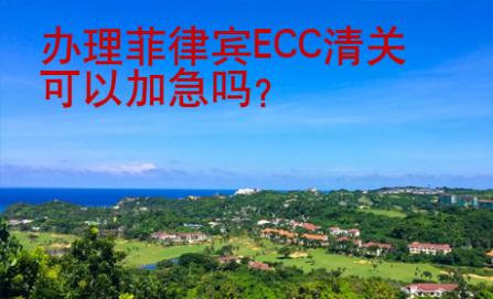 辦理菲律賓ECC清關(guān)可以加急嗎