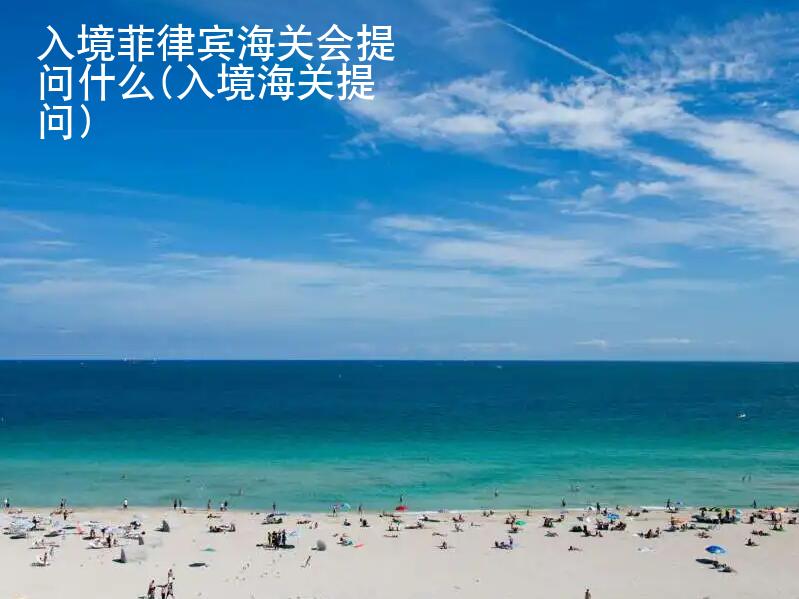 <strong>入境</strong>菲律賓海關(guān)會提問什么(入境海關(guān)提問)