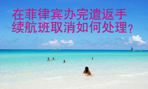 在菲律賓辦完遣返手續(xù)航班取消如何處理