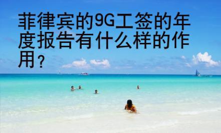菲律賓的9G工簽的年度報告有什么樣的<strong>作用</strong>