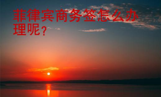 菲律賓商務(wù)簽怎么辦<strong>理呢</strong>