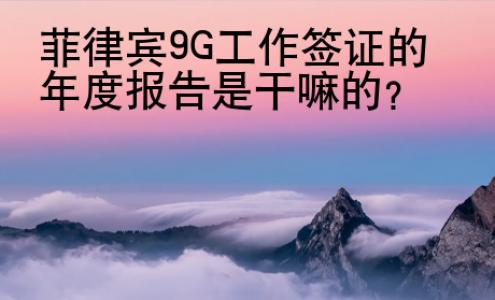 菲律賓9G<strong>工作簽證</strong>的年度報(bào)告是干嘛的