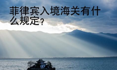 菲律賓入境海關(guān)有什么規(guī)定