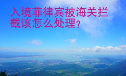 入境<strong>菲律賓</strong>被海關(guān)攔截該怎么處理