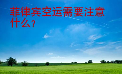 <strong>菲律賓</strong>空運需要注意什么
