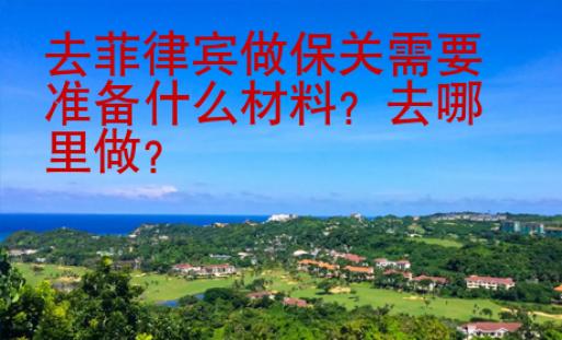 去菲律賓做保關(guān)需要準備什么材料