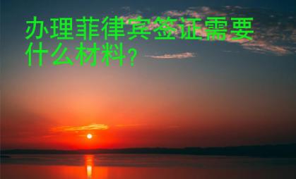 辦理菲律賓簽證需要什么材料