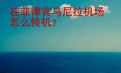 在<strong>菲律賓</strong>馬尼拉機場怎么轉(zhuǎn)機