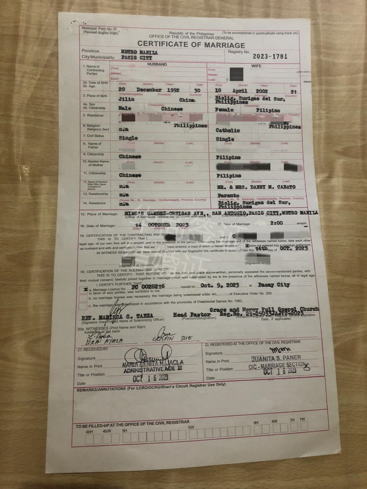 辦理菲律賓結婚證需要什么(能辦理什么簽證)